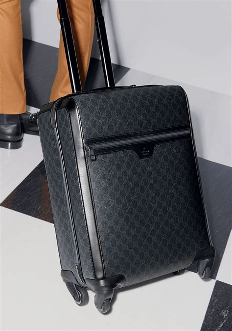 gucci black suitcase|Gucci suitcase with wheels.